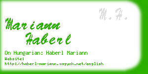 mariann haberl business card